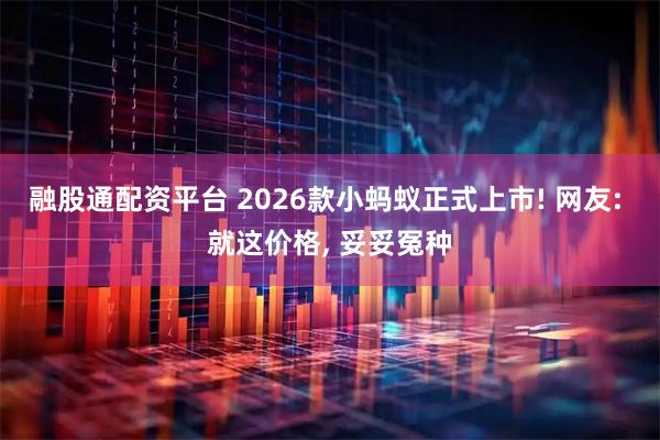 融股通配资平台 2026款小蚂蚁正式上市! 网友: 就这价格, 妥妥冤种