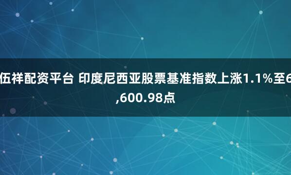 伍祥配资平台 印度尼西亚股票基准指数上涨1.1%至6,600.98点