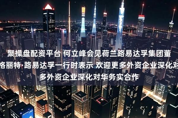 聚操盘配资平台 何立峰会见荷兰路易达孚集团董事会主席玛格丽特·路易达孚一行时表示 欢迎更多外资企业深化对华务实合作