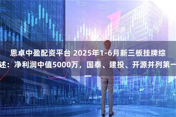 恩卓中盈配资平台 2025年1-6月新三板挂牌综述：净利润中值5000万，国泰、建投、开源并列第一