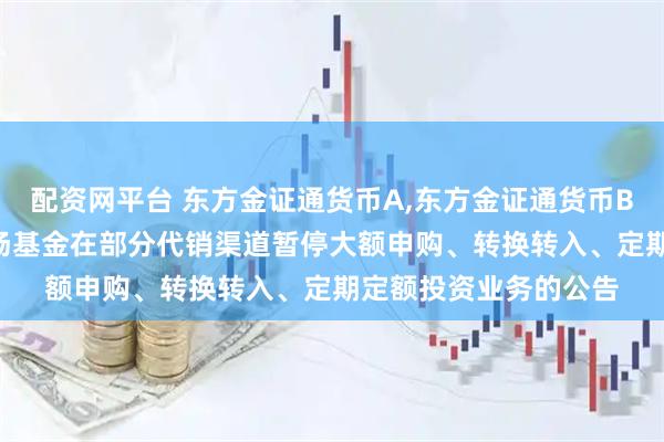 配资网平台 东方金证通货币A,东方金证通货币B: 东方金证通货币市场基金在部分代销渠道暂停大额申购、转换转入、定期定额投资业务的公告