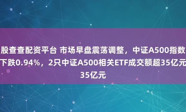 股查查配资平台 市场早盘震荡调整，中证A500指数下跌0.94%，2只中证A500相关ETF成交额超35亿元
